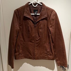 00’s a.n.a Women's Tan Leather Jacket